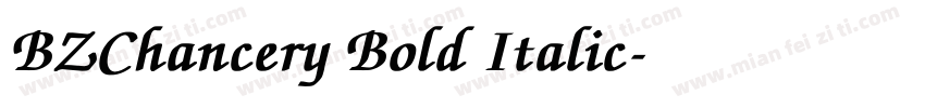 BZChancery Bold Italic字体转换